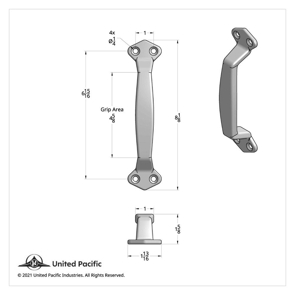 Chrome Plated Die-Cast Grab Handle Kit