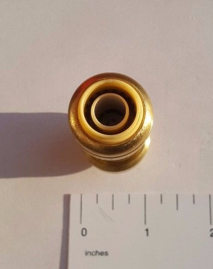 1 PIECE 1/2" PUSH FIT X 1/2" PUSH FIT CHECK VALVE LEAD FREE BRASS NSF