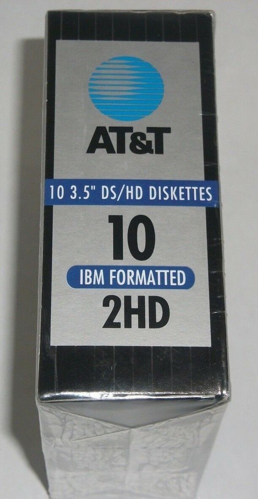 AT&T IBM Formatted DS/HD 3.5" Diskettes 10 Count Floppy Disk