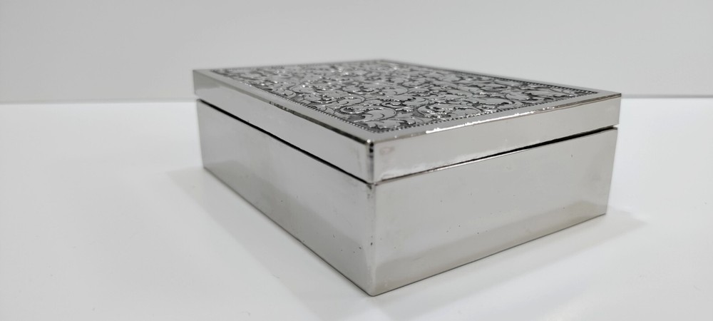 MANDALIAN MFG Co Silverplate Cigarette Box c. 1920s