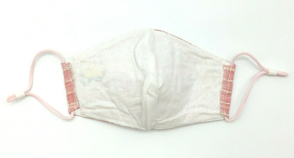 Comfy Washable Reuseable Kid Face Mask Adjustable Ear Loop Pink Car