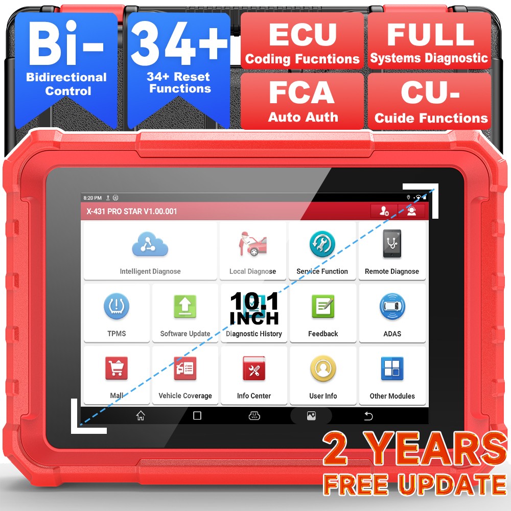 LAUNCH X431 PRO Star Bidirectional Car Diagnostic Tool ECU Coding CANFD