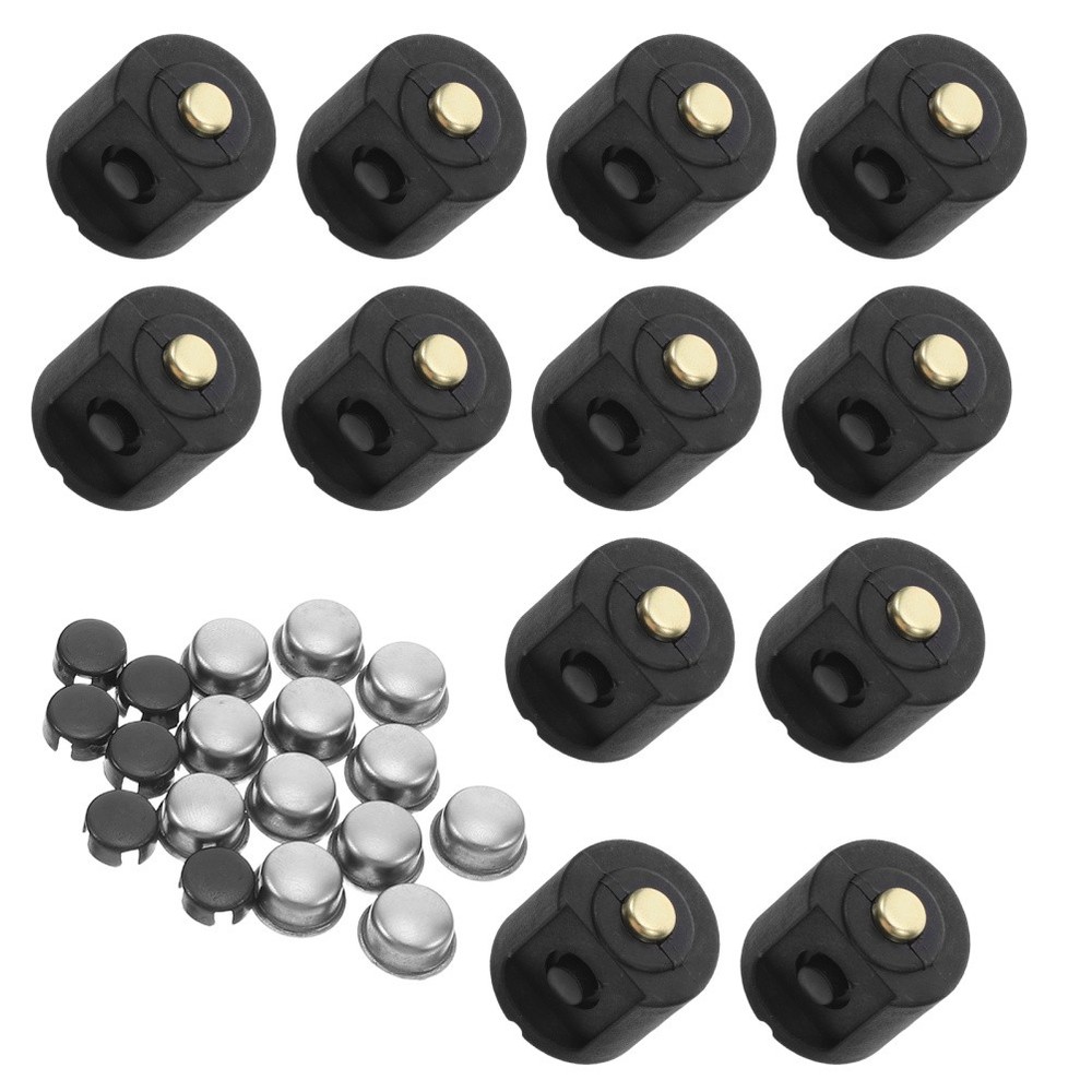 12 Sets Flashlight Hat Cap Button Switch Waterproof End Protective