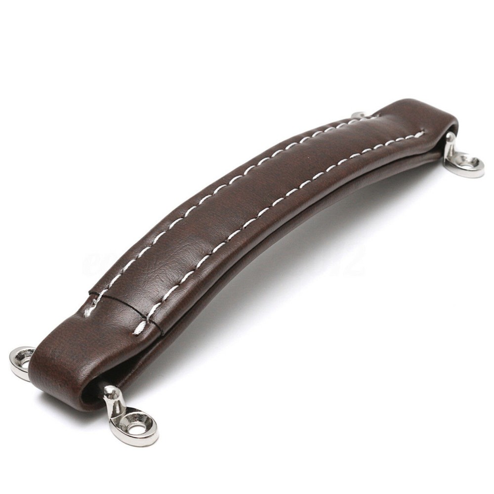 Coffee Leather Style Guitar Amplifier Handle Strap For Fender Amp Instruments E