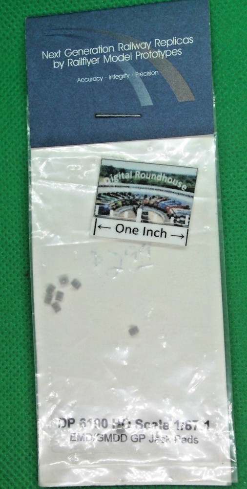 Railflyer Model Prototypes HO #6190 EMD/GMDD GP Jack Pads, pkg. 8