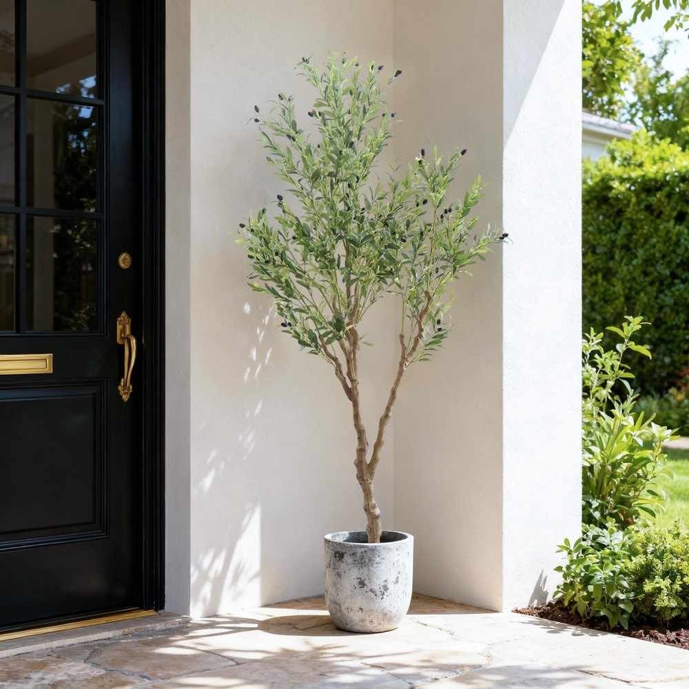 Artificial Olive Tree 210 cm Artificial Plant Artificial Plants Large Olive Tree