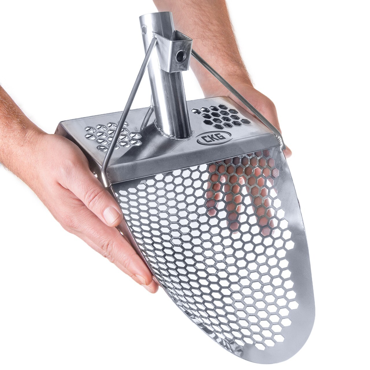 CKG Beach Sand Scoop Metal Detector Shovel Stainless Steel Treasure Hunting Tool