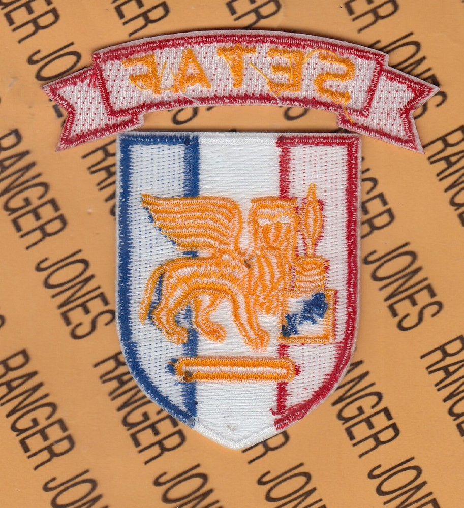 US Army Southern European Task Force SETAF ~3.5" patch tab set c/e B