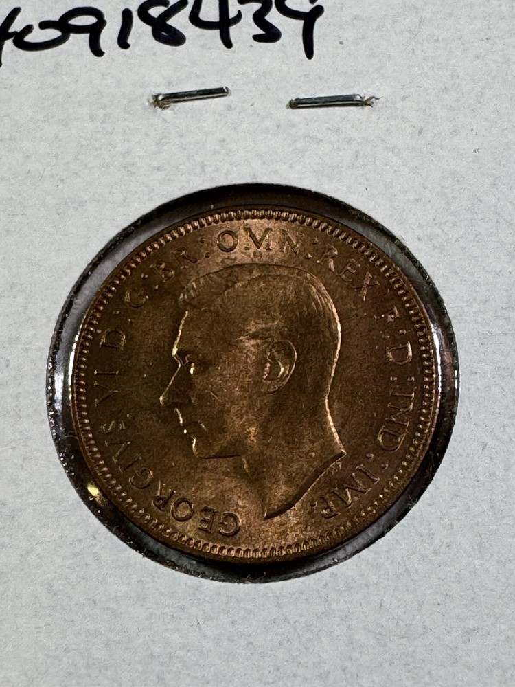 1939 Great Britain Farthing Bronze Coin