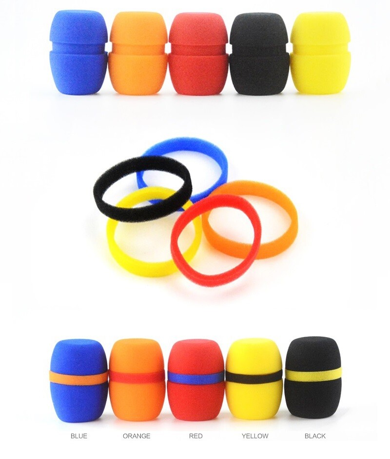 10 Pack Thick Microphone Windscreen Sponge Foam mic Sock for Sennheiser wireless