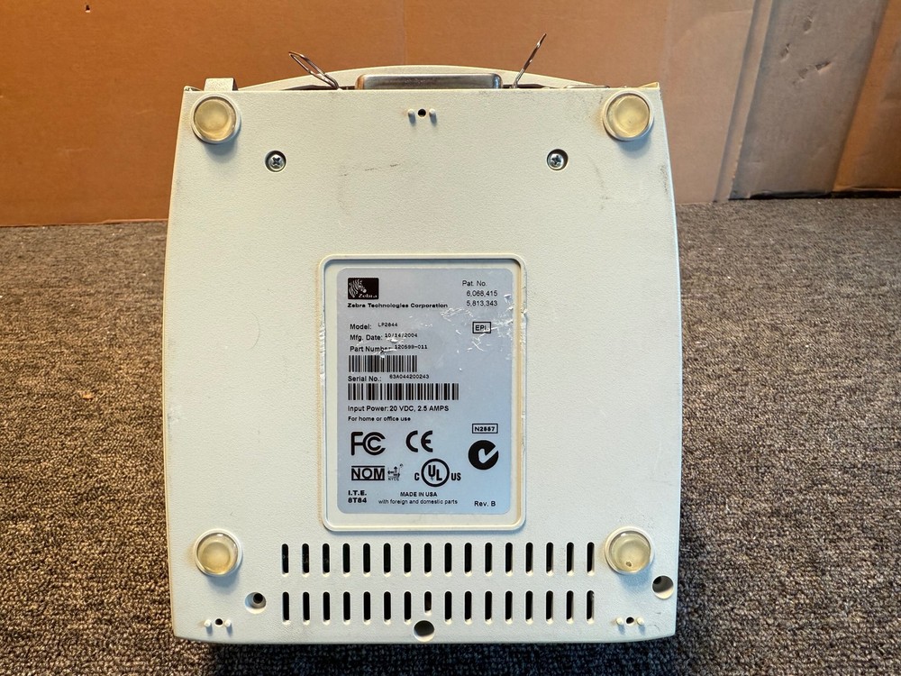 ZEBRA PRINTING TECHNOLOGIES LP2844 DIRECT THERMAL LABEL PRINTER