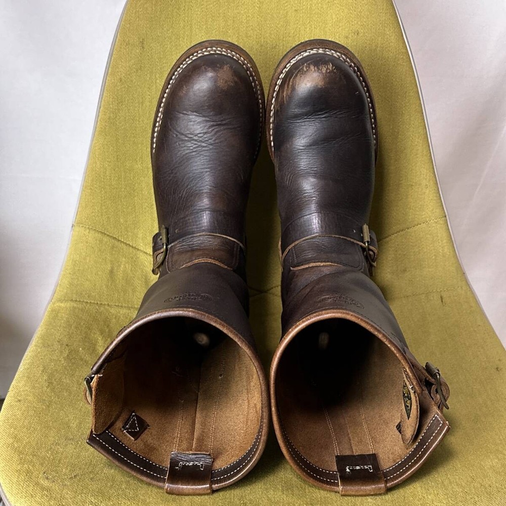 LOST CONTROL Boots Engineer Boots Leather Brown Size 9