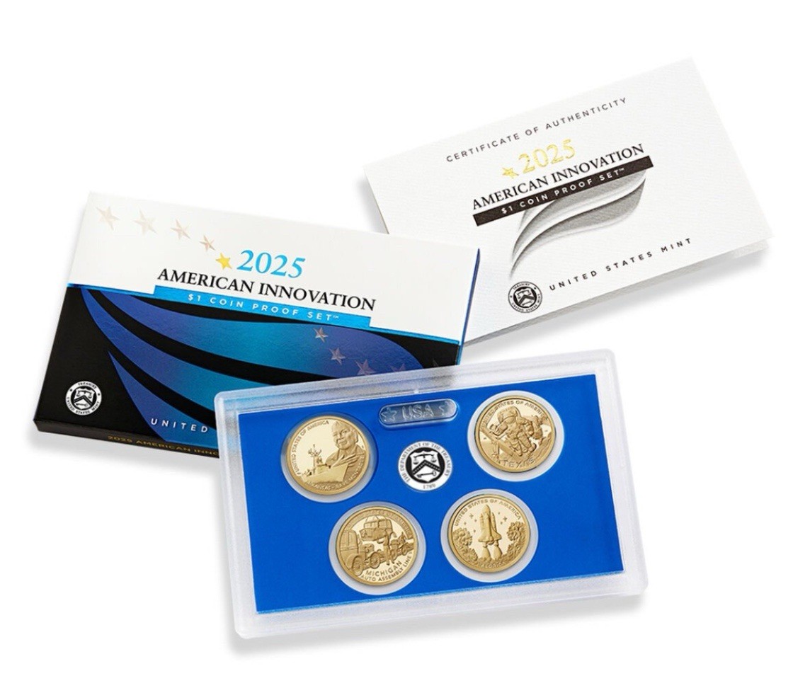 United States 2025-S American Innovation $1 Coin Proof Set Of 4 Coins. #C1666