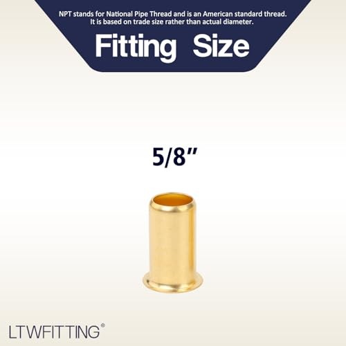 5/8-Inch Brass Compression Insert,Brass Compression Fitting(Pack of) 5/8" 50