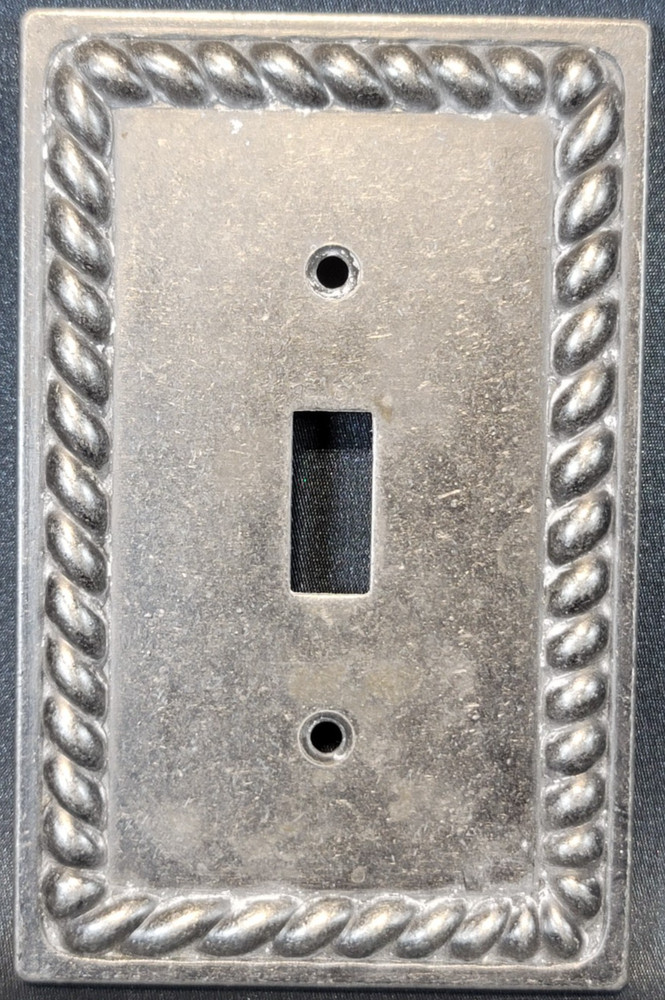 10 Metal Light Switch Plate Covers Rope Pattern