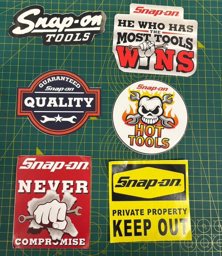 Snap On Tools 6 Piece Sticker Decals Graphics