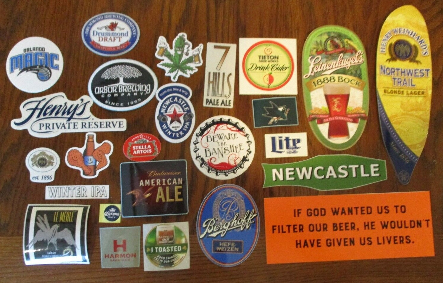 25 BEER STICKER PACK LOT decal craft beer brewing brewery tap handle F