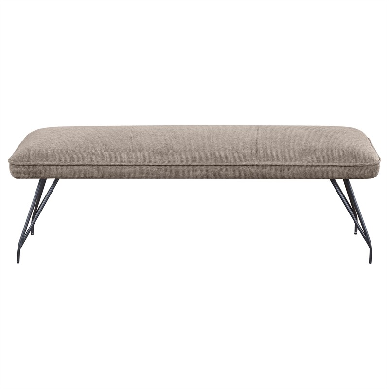 Coaster Dodson Mid- Century Fabric Upholstered Dining Bench Taupe