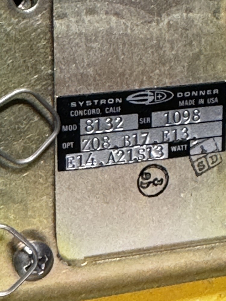 Systron Donner Time Code Generator Model 8132 Mod, Ford Aerospace Co.