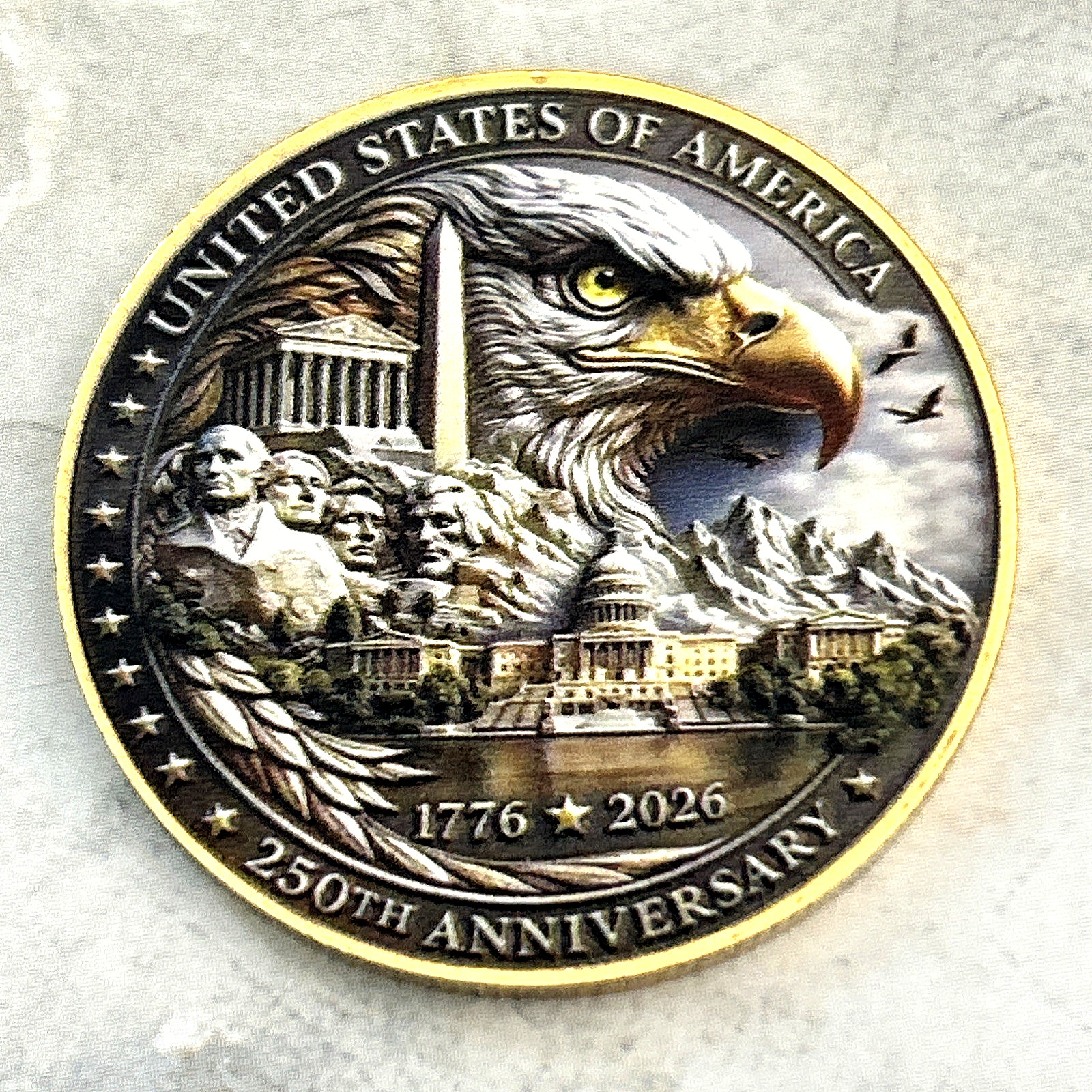 *250TH ANNIVERSARY Bald Eagle* 1776-2026 USA Commemorative Coin Medal