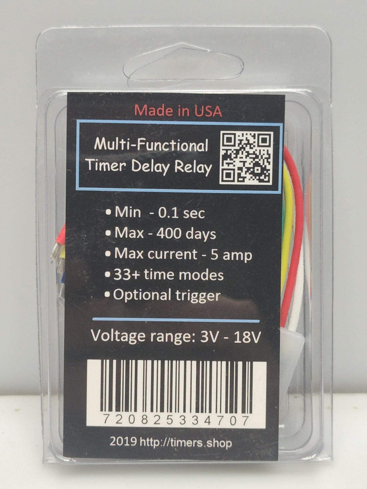 Multi-Functional 3V-18V Time Delay Relay Timer V7 – 5A Module
