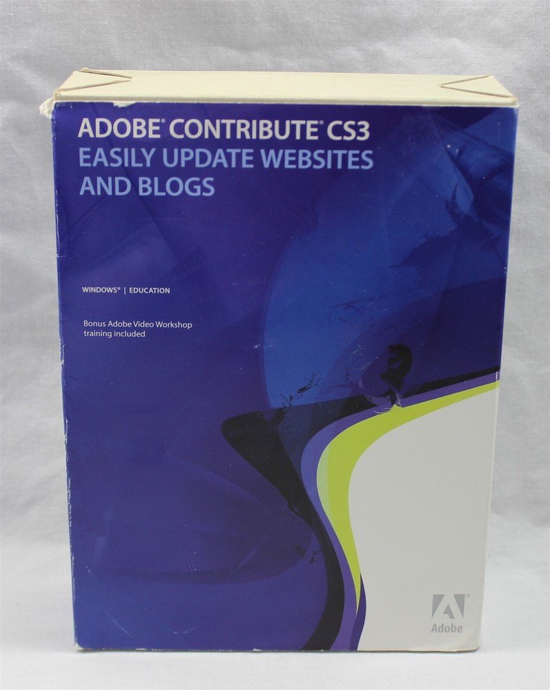 Adobe Contribute CS3 Web Publishing Software (2007) Windows XP Vista Install Key