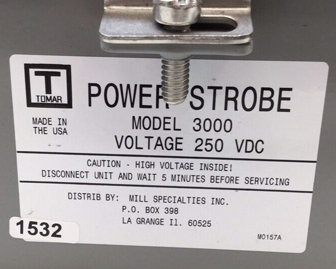 Tomar 3000 Power Strobe 250 VDC Red