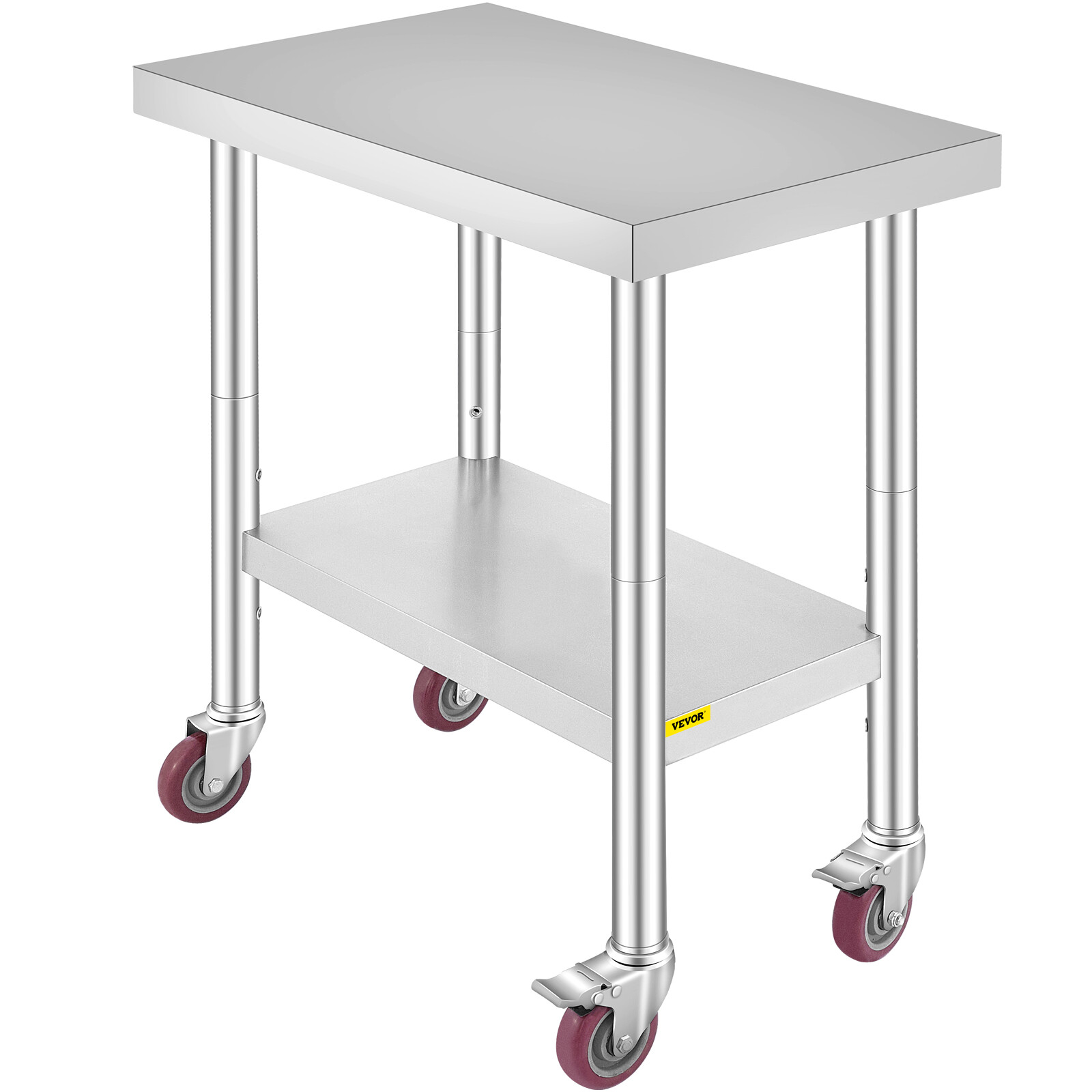 18"X30" Stainless Steel Work Prep Table w/ Wheel& Undershelf Commercial Table