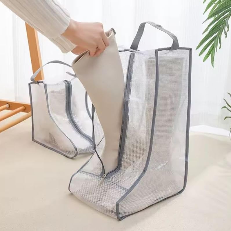 Portable 2 Pack Boots Storage, Tall Storage/Protector Tall, Grey