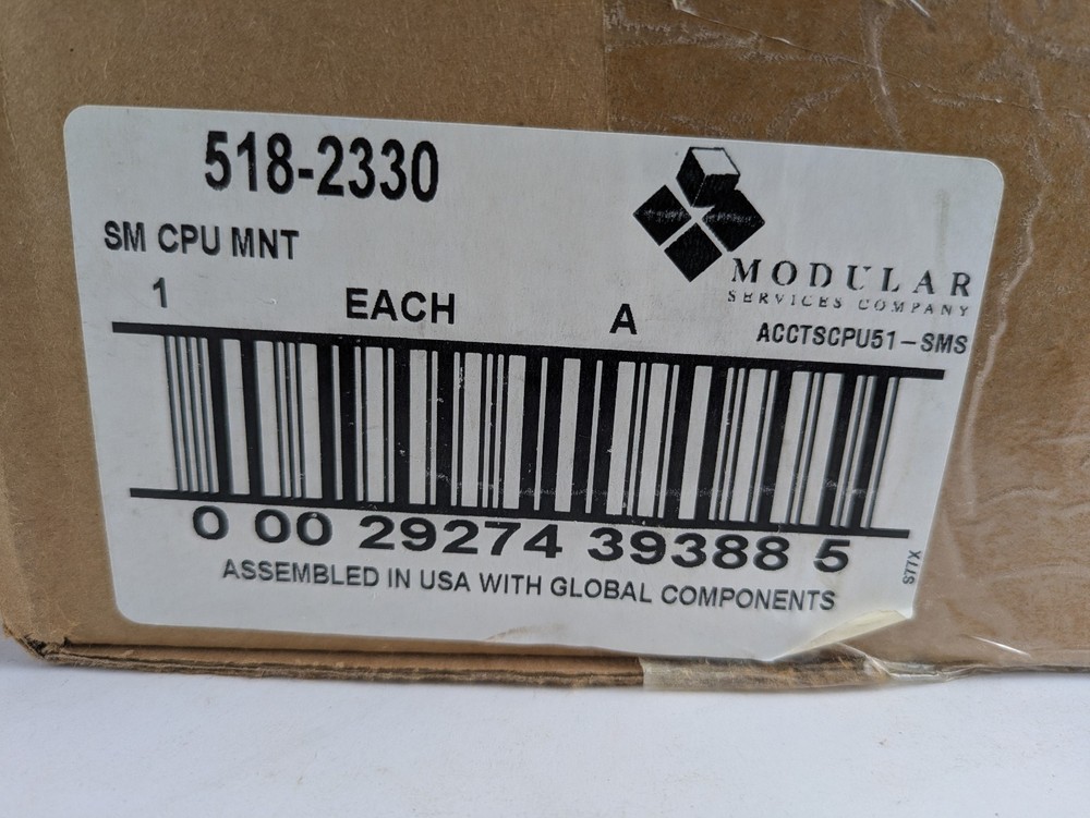 Track Mount Thin CPU Computer Holder - Fits Standard Equipment Device Rail