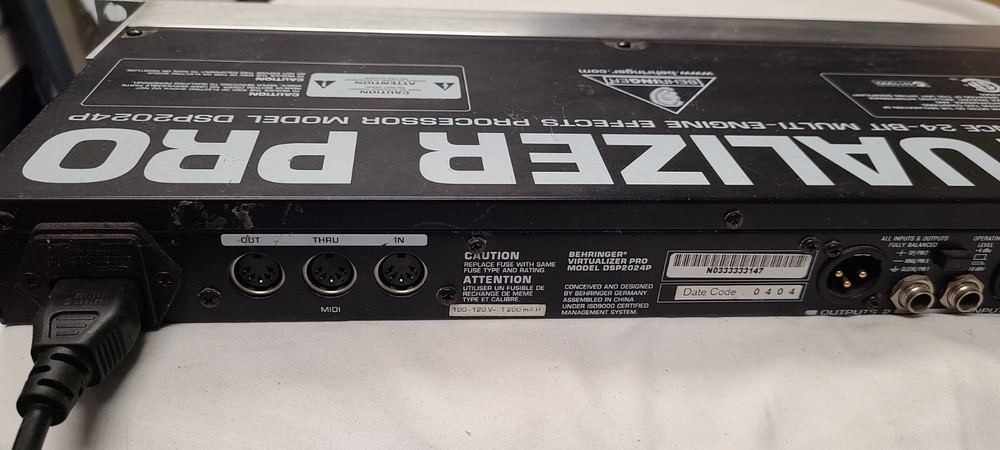 BEHRINGER Virtualizer Pro Model DSP2024P Effects Processor Tested Working