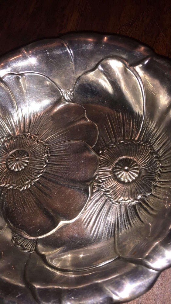 Wallace Sterling Silver Poppy Pattern Bowl #123