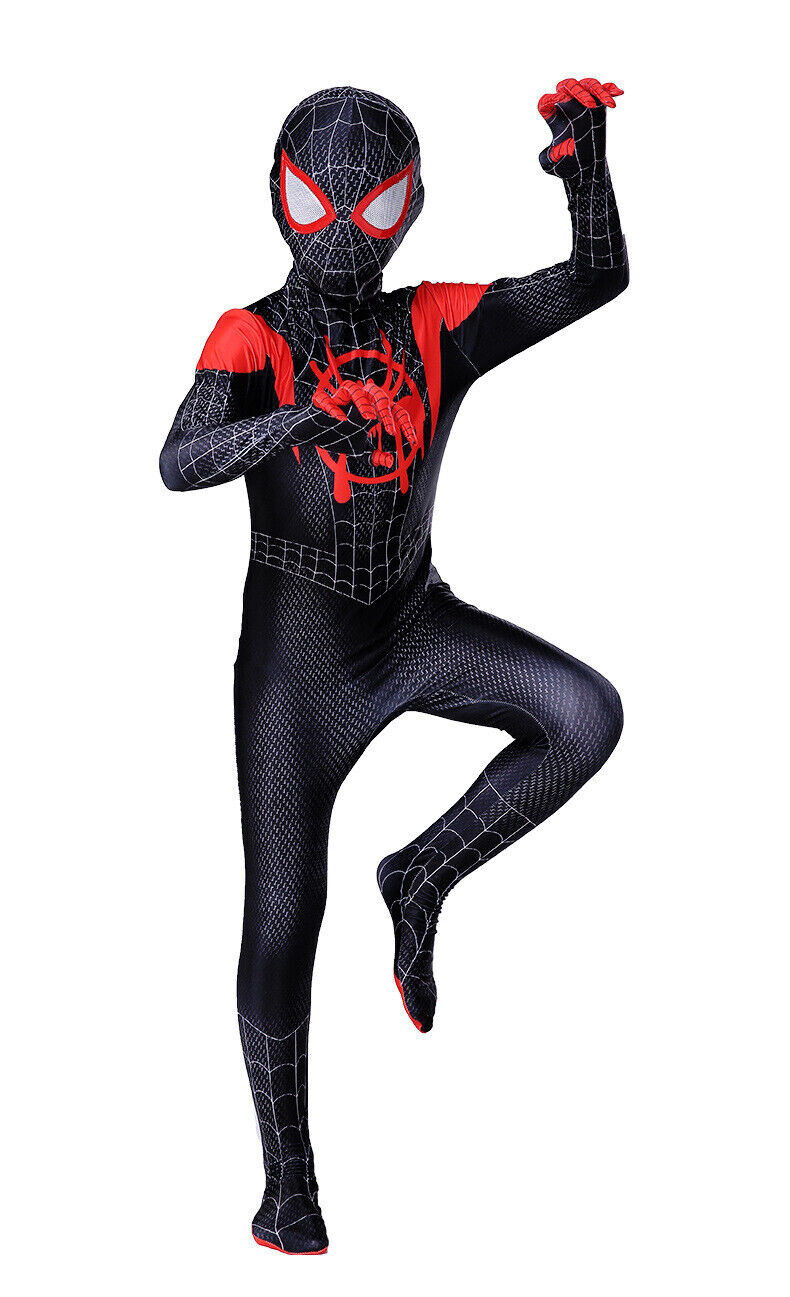 Into the SpiderVerse Miles Morales Spiderman Costume Cosplay Hoodie Shorts