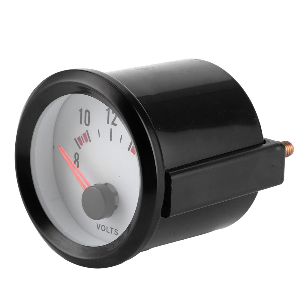 2in Pointer Voltage Gauge 8‑16V Measurement Range Blue LED Voltmeter Universal