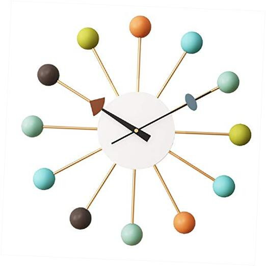 George Nelson Ball Clock Multicolor, Large Size Wall Clock Decorative Modern