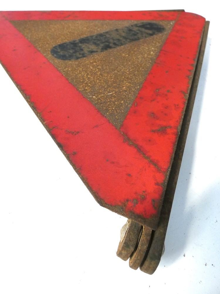 Vintage Car Warning Triangle, Solid