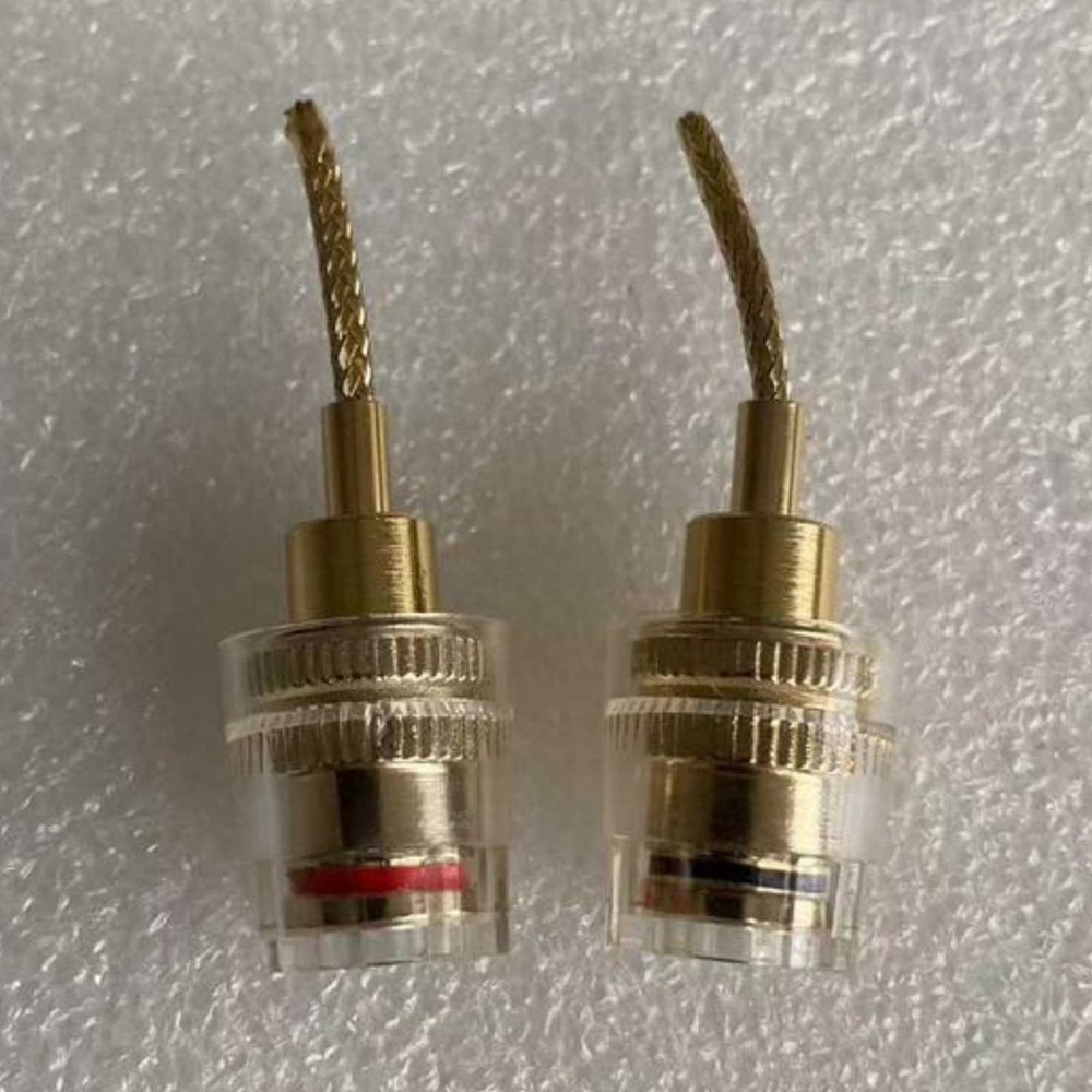 4Pcs 4mm HIFI Cable Banana Adapter Plug Pin Interface(2mm) Connector Replacement