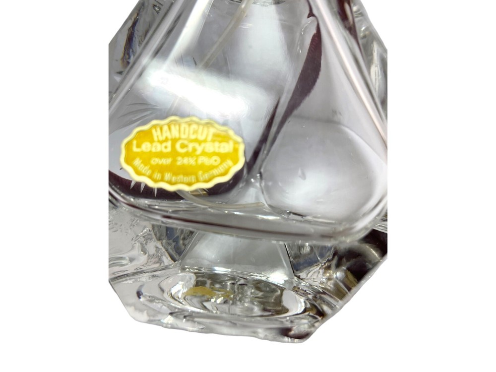 Scent Perfume Bottle Atomizer Handcut Lead Crystal Empty West Germany