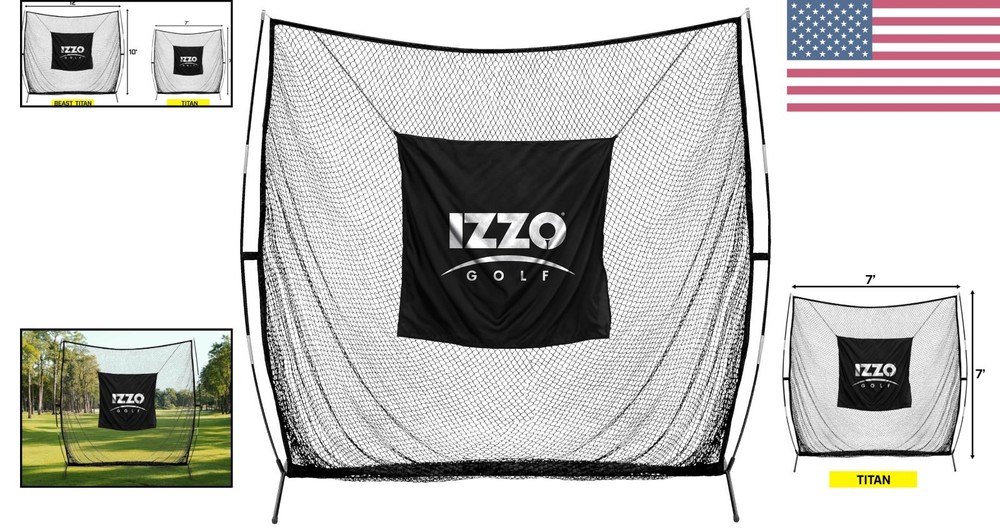 Oversized 12' x 10' Titan Golf Hitting Net - Easy Setup & Strong Support