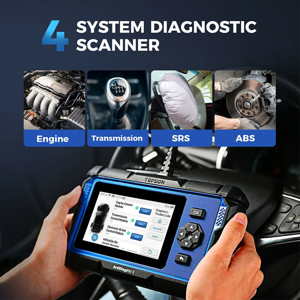 TOPDON AD600S OBD2 Diagnostic Scanner ABS SRS Code Reader Oil EPB SAS TPMS Reset