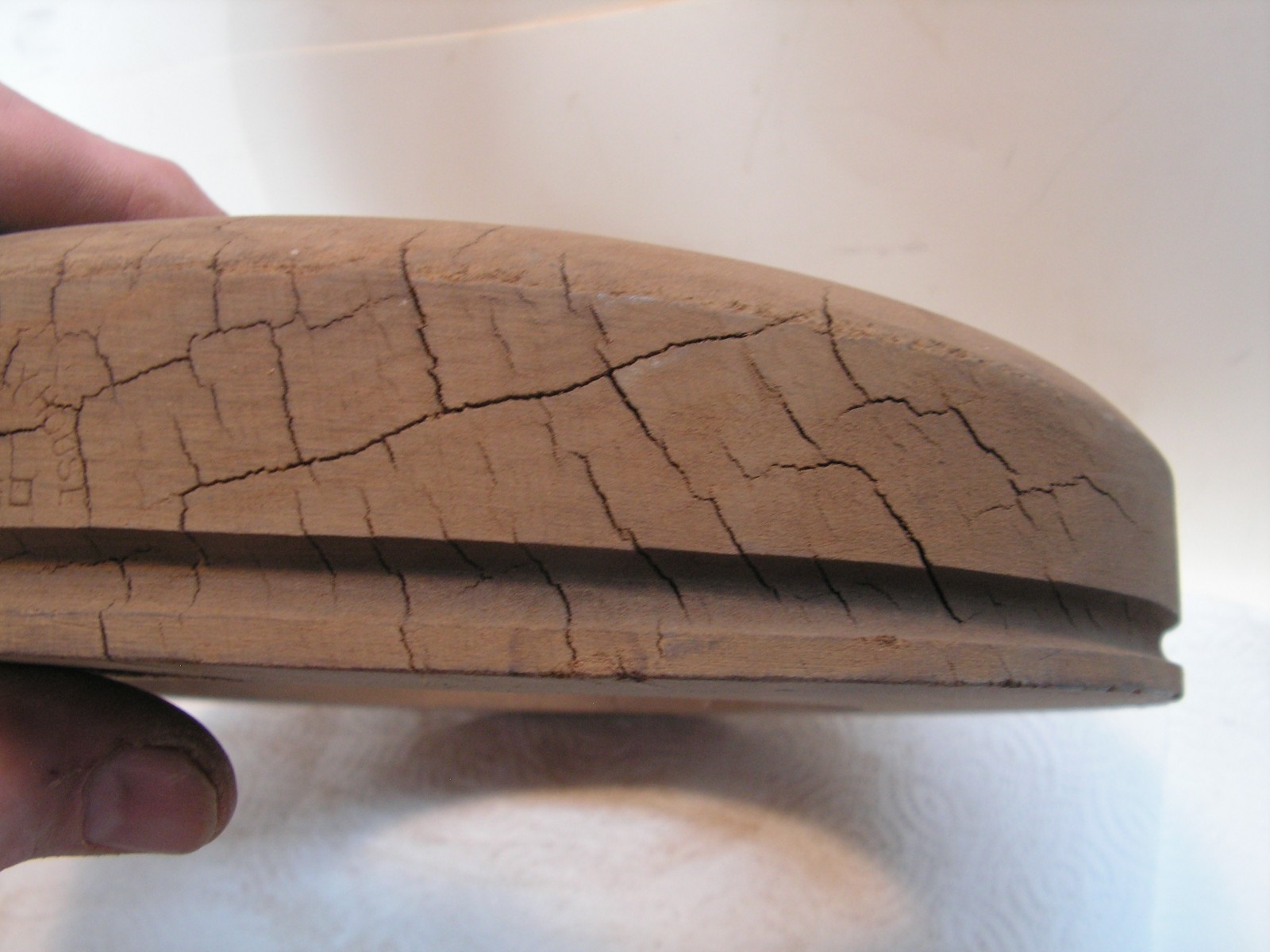 Antique Wooden Block Hat Brim Mold Millinery Form 32 6 3/4 2 5/8? 11" 12 5/8"