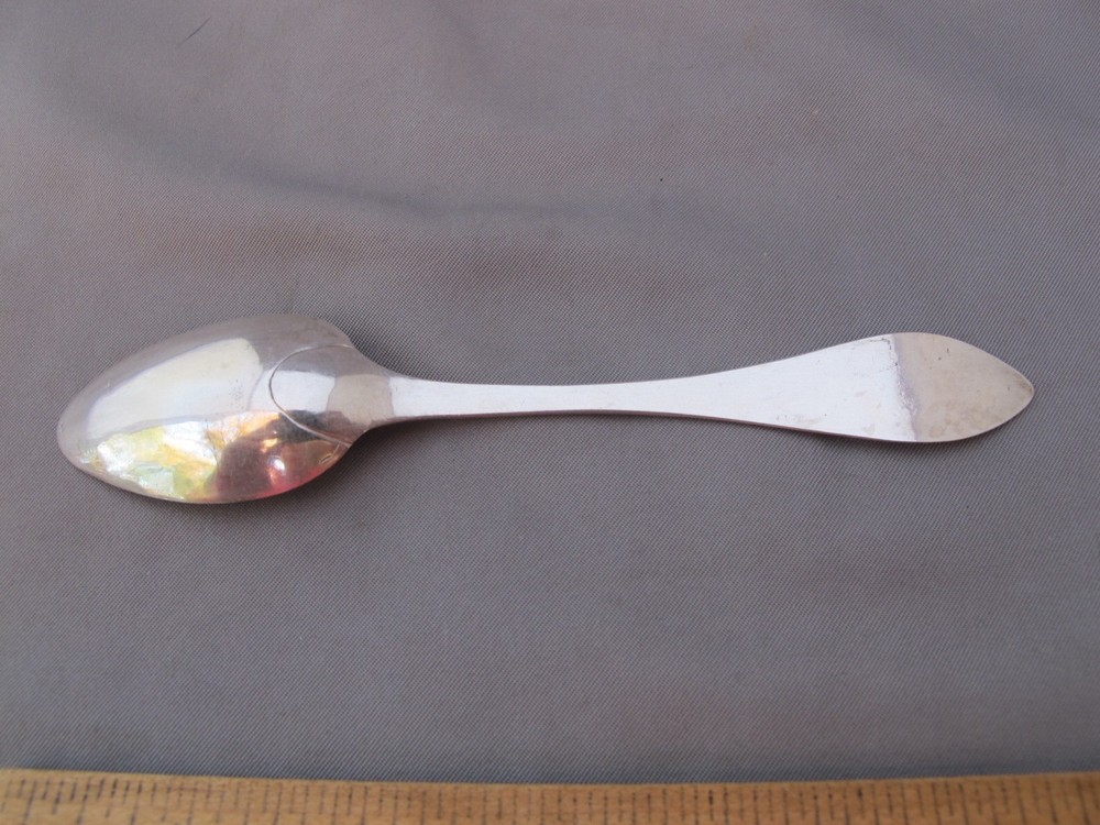 Early SWEDISH Pointed Pattern Silver TEASPOON-Maker MF-Dated 1832