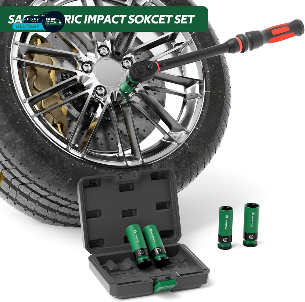 1/2" Wheel Protector Impact Socket Set 5Pcs Non-Marring Lug Nut Socket Set