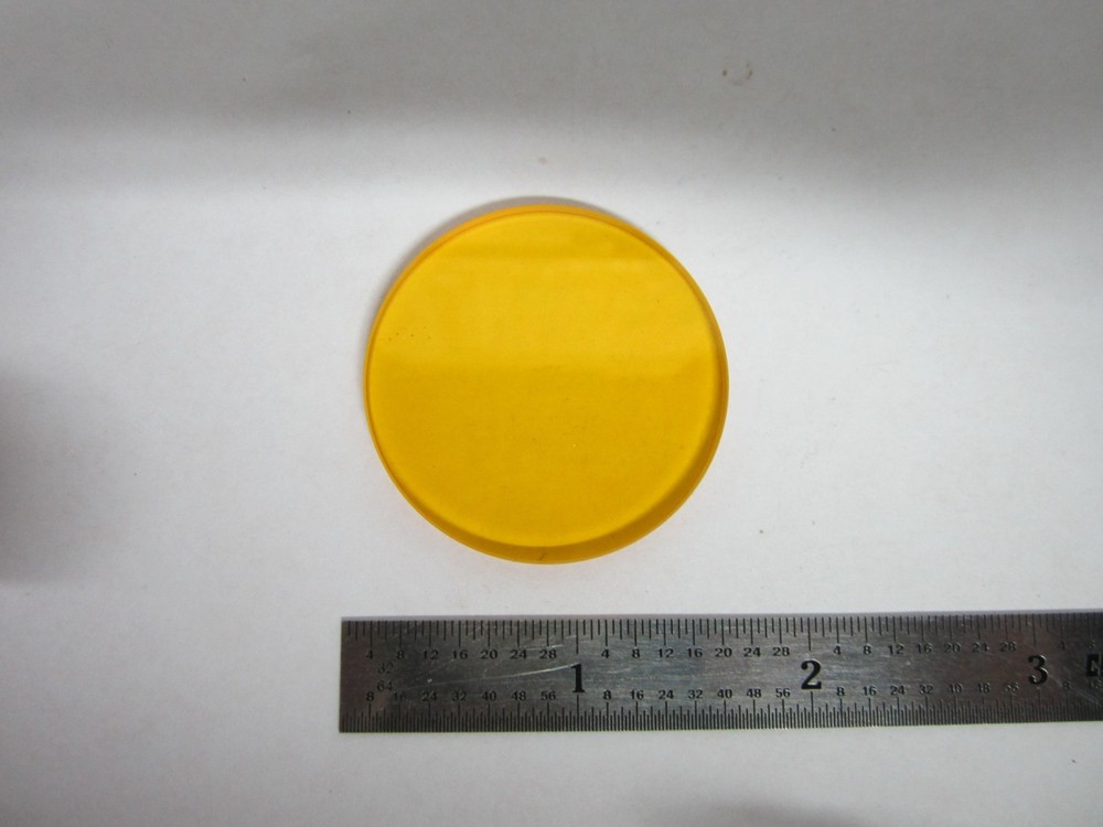 OPTICAL ORANGE FILTER MICROSCOPE OR LASER OPTICS BIN#B1-Z-11