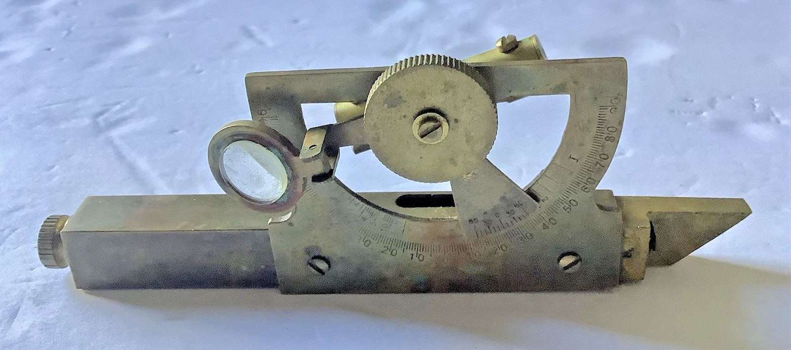 1900’s Antique CLINOMETER Surveyor Tool Brass Ross London