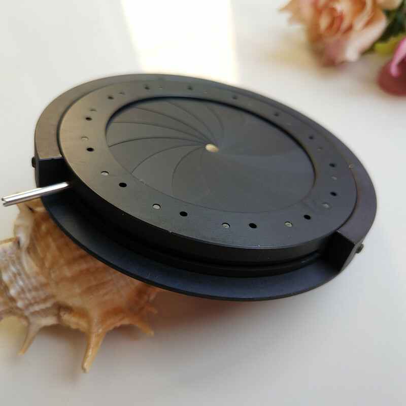 Adjustable Aperture 3-52mm Iris Diaphragm M4 Thread With Supporting Bracket