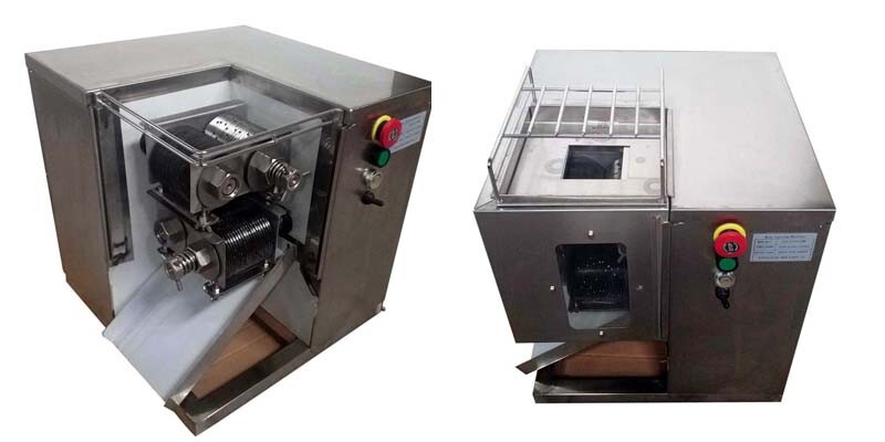 QSJ-T 8mm Double Blade Shredded Meat Cutting Machine Meat Slicer 550lbs/h ﻿110V