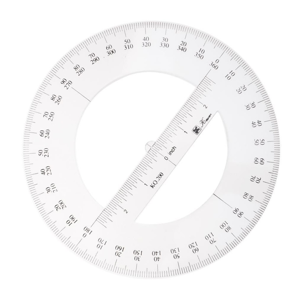 360 Degree Protractor Protractor Drawing Ruler School