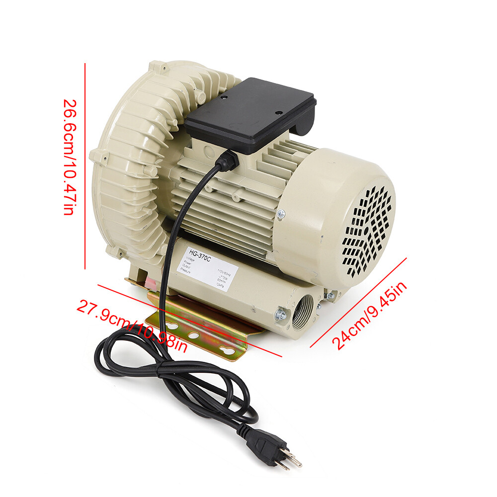 Air Pump Blower Oxygen Aerator Aquarium Fish Tank Pond Aquaculture 370W 110V New
