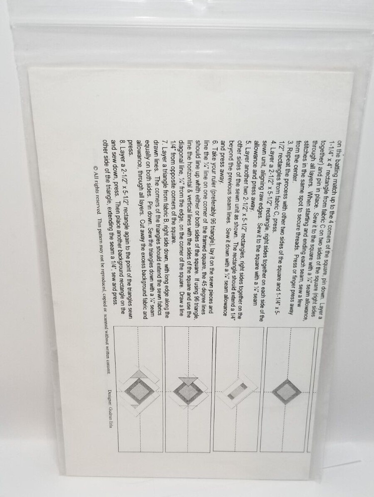 Madison Square Runner Quilt Pattern by G.E. Designs Iceland (14" x 41")